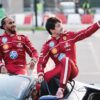 Ferrari, festa rossa a Milano. Hamilton: “Io e Leclerc lotteremo per il Mondiale” – Video