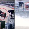 MotoGp, tragedia evitata in Ungheria: Acosta cade, la moto sfiora il cameraman