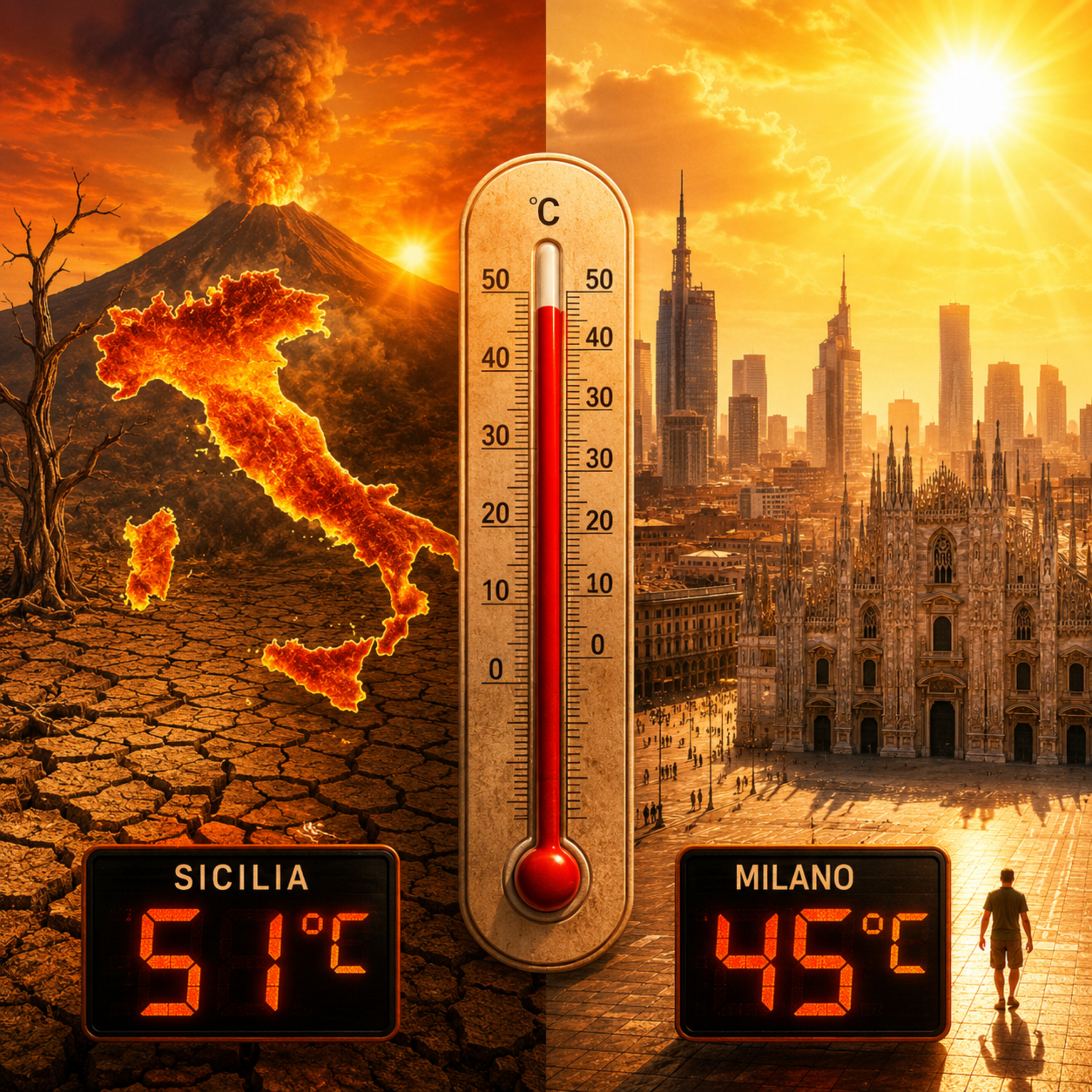 “Fra 20 anni 51 gradi in Sicilia e 45 a Milano”: l’allarme di Luca Mercalli sul futuro invivibile dell’Italia